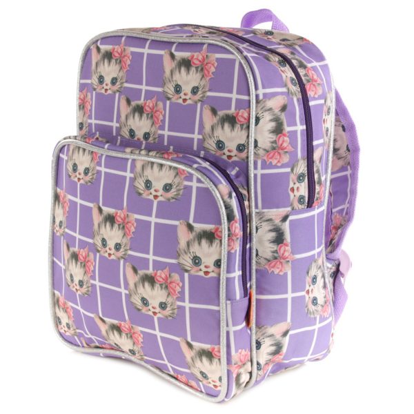 Rugzak Lila met poesjes