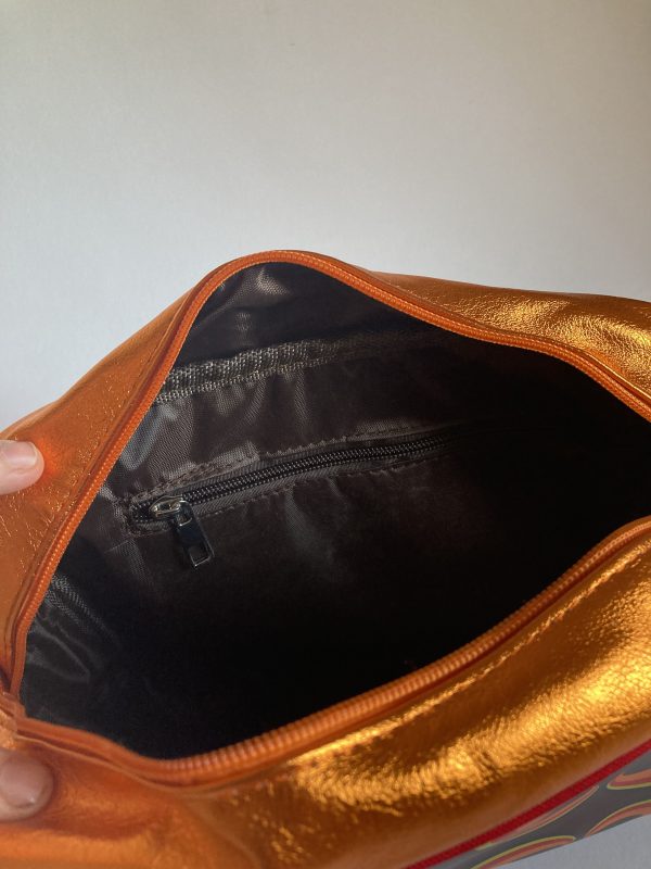 Schoudertas Retro cirkels oranje - Afbeelding 6