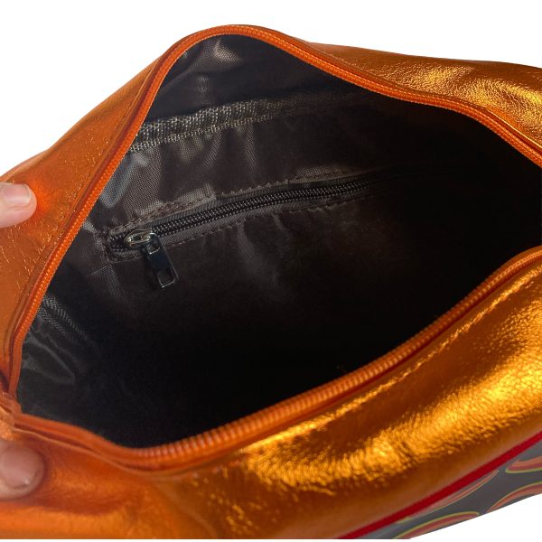 Schoudertas Retro cirkels oranje - Afbeelding 5