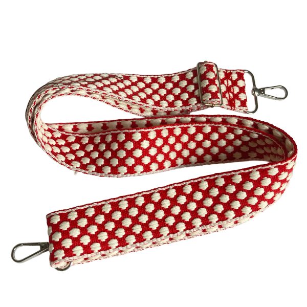 Tas hengsel - rood witte stip