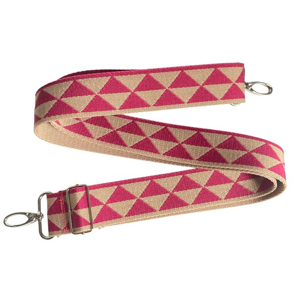 Tas hengsel - driehoekjes magenta