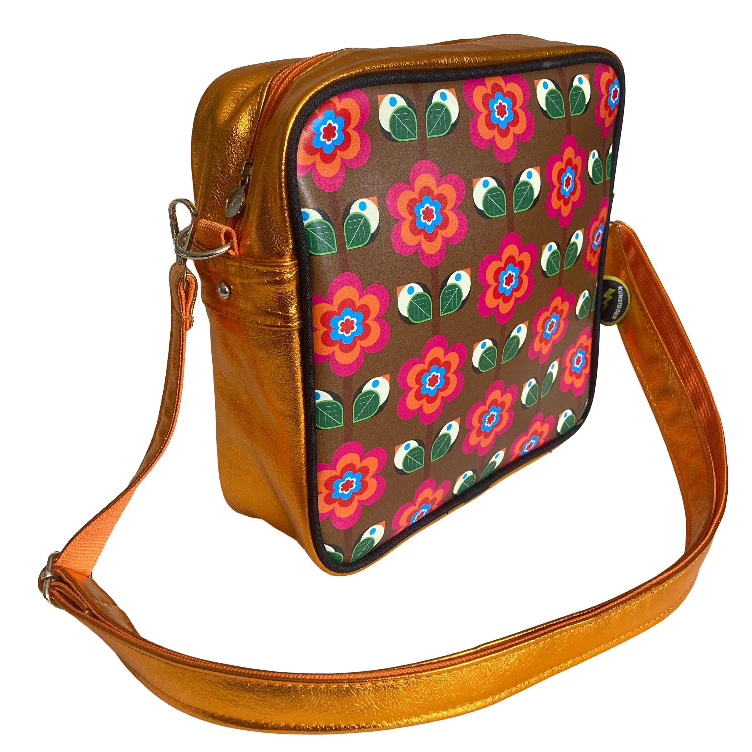 Schoudertas retro Vogel-bloemen