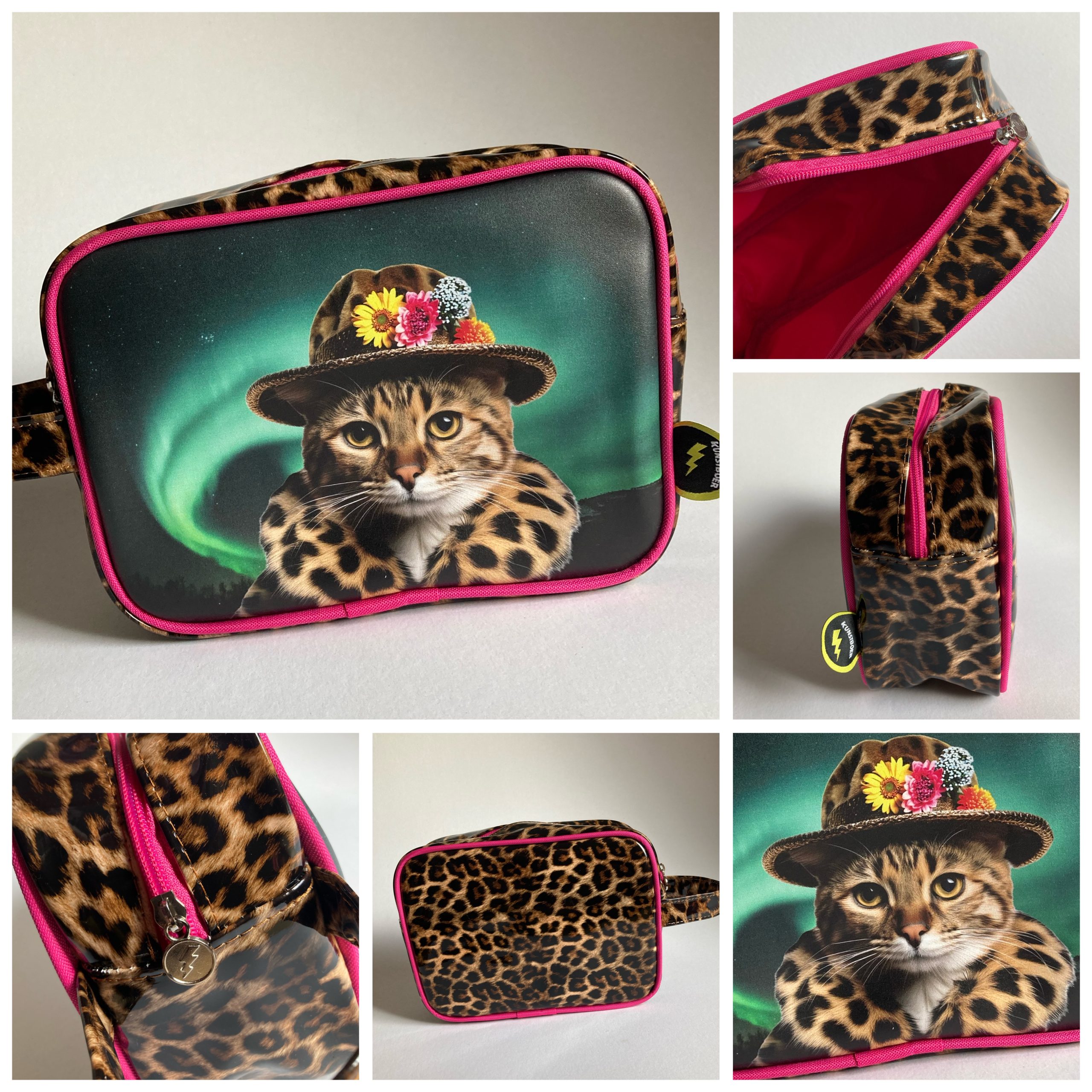 Toiletry bag Leopard print cat