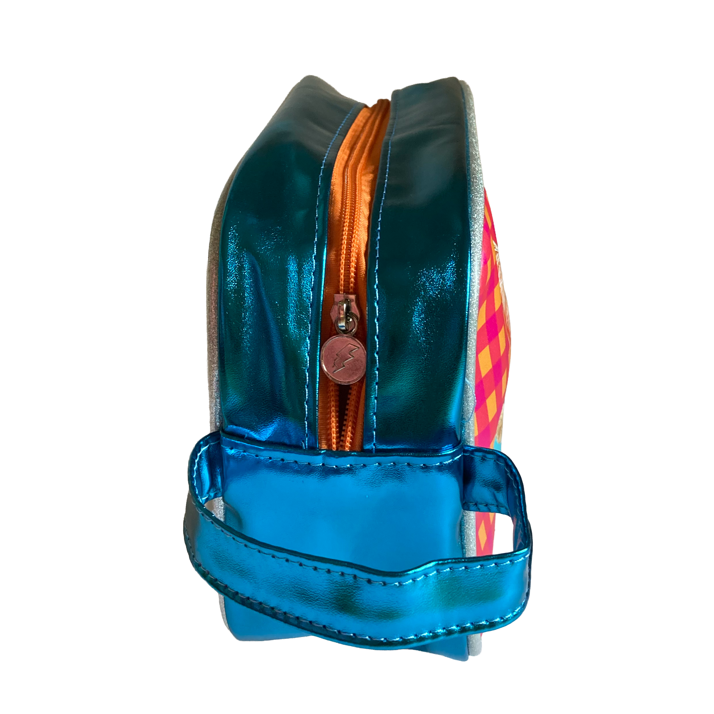 Toiletry bag Cat with glasses gingham background - Image 7