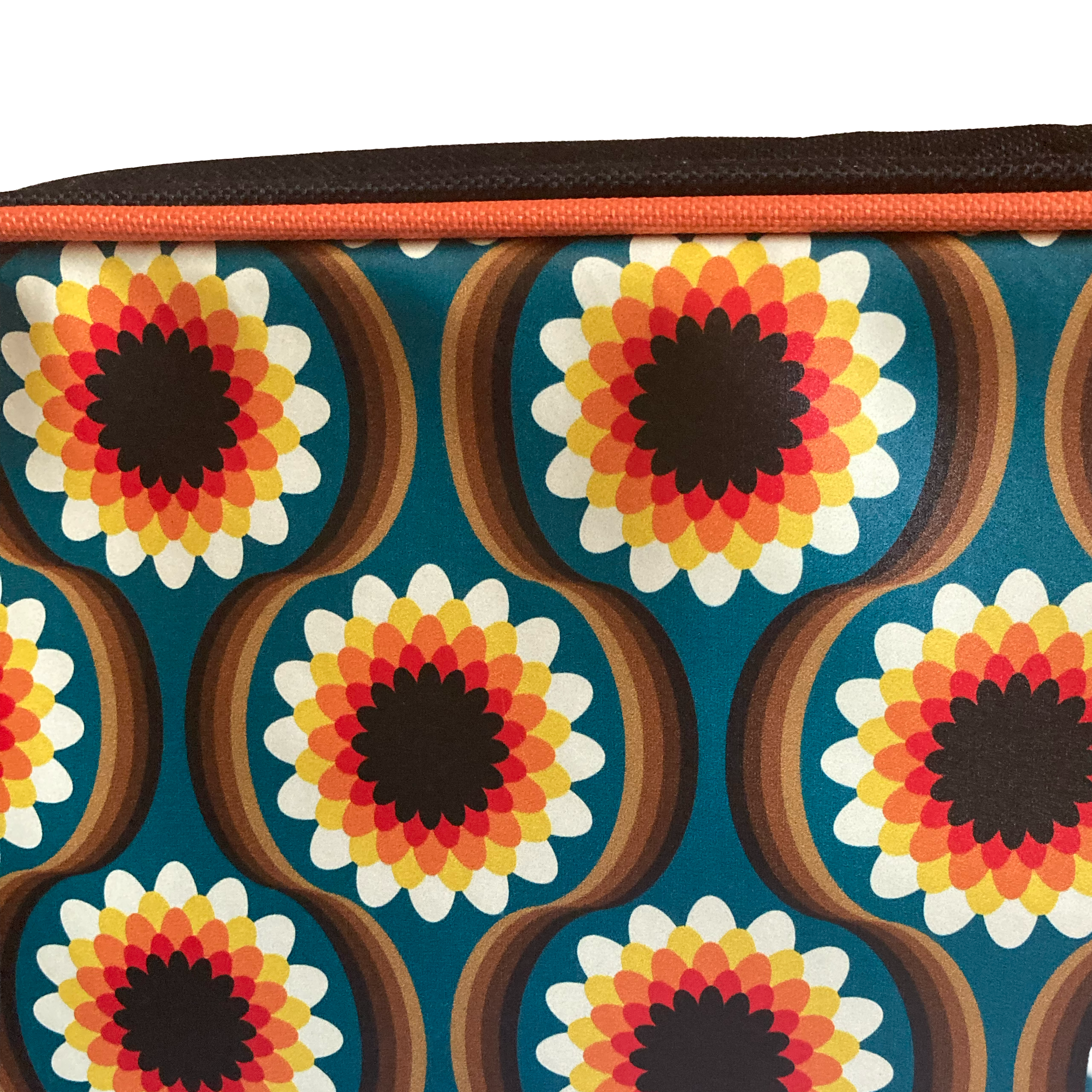 Shoulderbag medium - Retro flowers black - Image 11